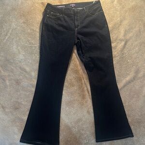 NYDJ Black Flare Wide Leg Jeans